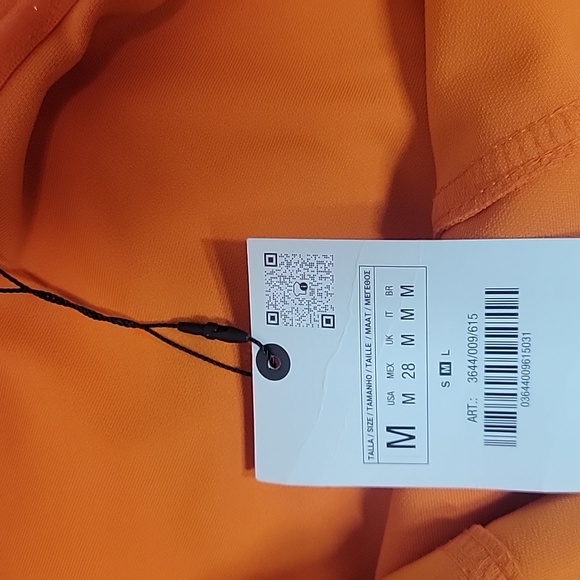 💘🆕️Zara Medium Off-Shoulder Orange Top - Picture 5 of 5